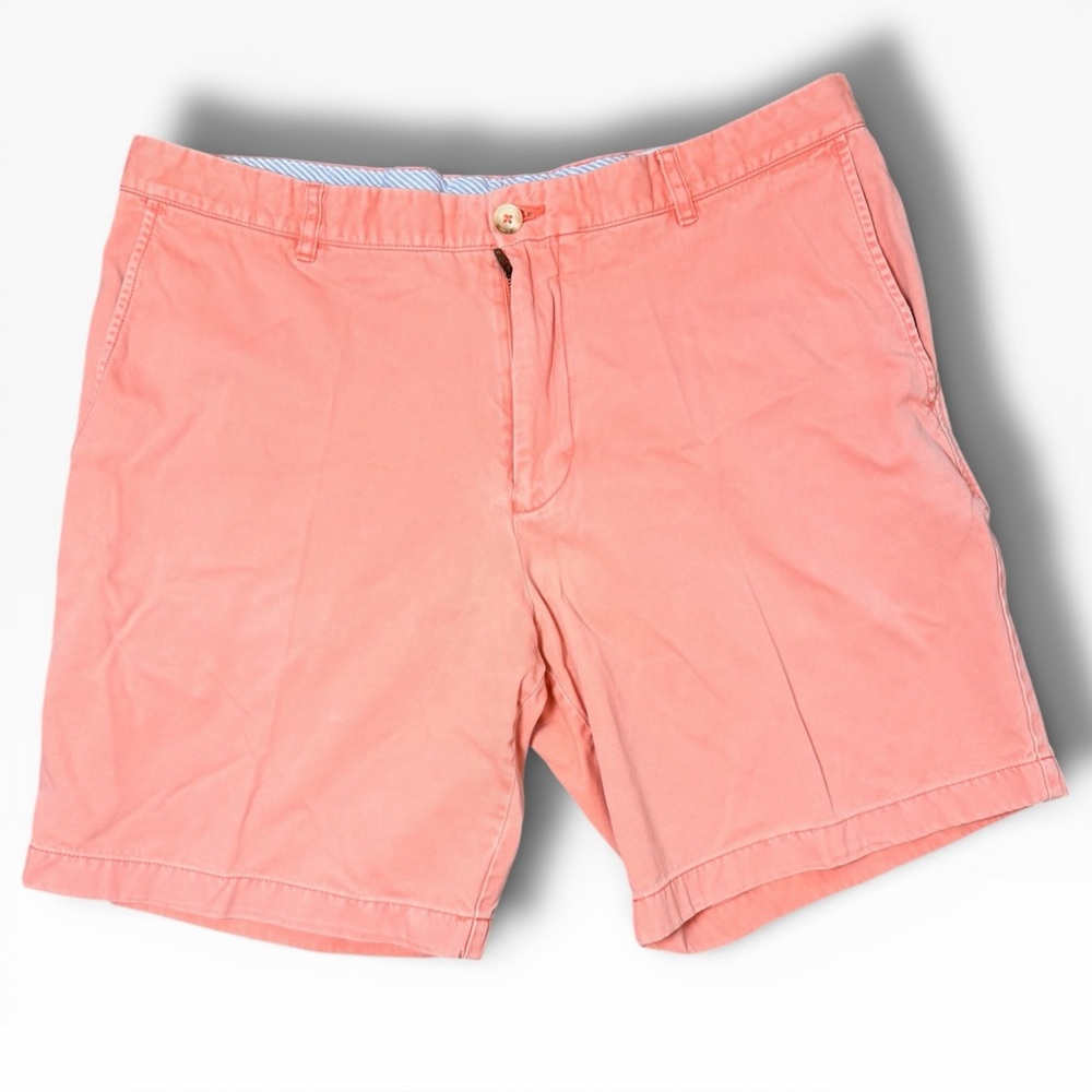 Southern Tide Pima Cotton Blend Mens Shorts Coral Size 38 Golf Casual Vacation